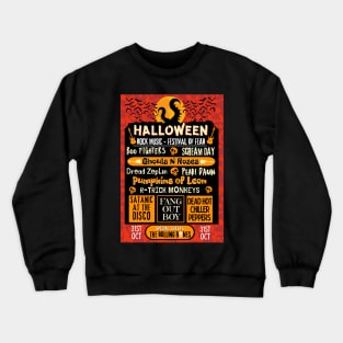 Halloween Rock Music Festival |Halloween Music Crewneck Sweatshirt